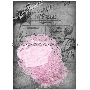 Bavlněný autorský panel retro pink Paříž I.