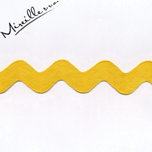 Stuha Ric Rac Jumbo žlutá, 2,5 cm