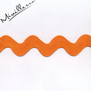 Stuha Ric Rac Jumbo oranžová, 2,5 cm
