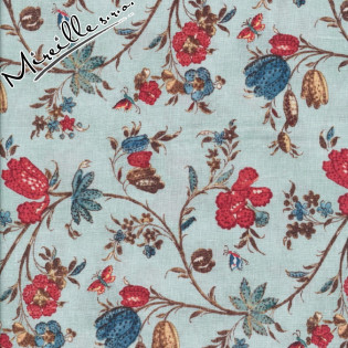 Látka Windham Fabrics - Hamilton květy na modré
