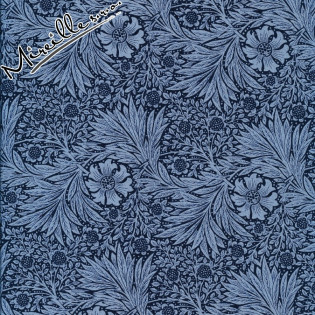 Látka Morris&Co KELMSCOTT modrá s modrými květy