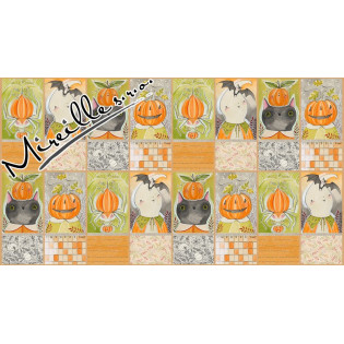 Panel Happy Halloweeny patchwork, 60 cm