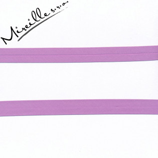 Bavlněný šikmý proužek fialovo/růžový světlý, 20 mm