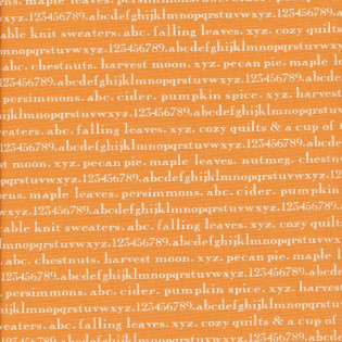 FQ MODA Pumpkins Blossoms - bílý text na oranžové