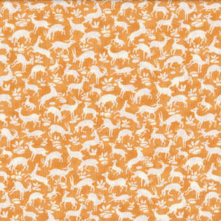 FQ MODA Pumpkins Blossoms - zvířata na oranžové