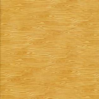 Látka MODA Effie´s Woods motiv dřeva - tmavě žlutá