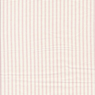 Látka MODA Cottage Linen - smetanová s růžovými pruhy