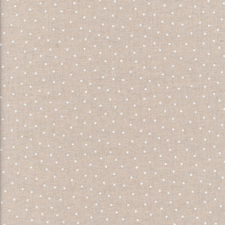 Balvna/len natur s bílým puntíkem,  š. 150 cm