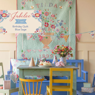 KIT TILDA Birthday Quilt - Blue sage colourway